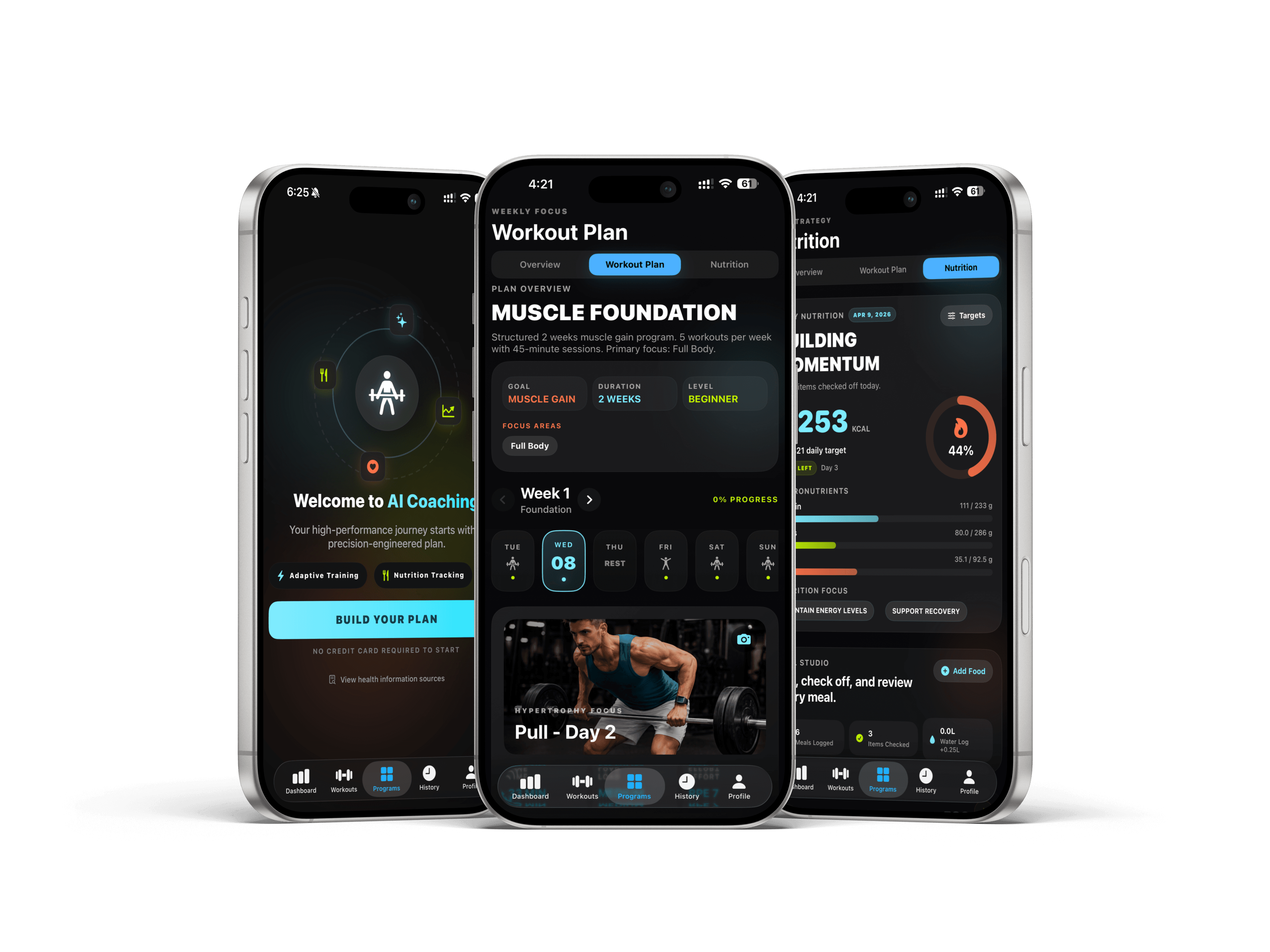 AI program generation in the RepTrack app